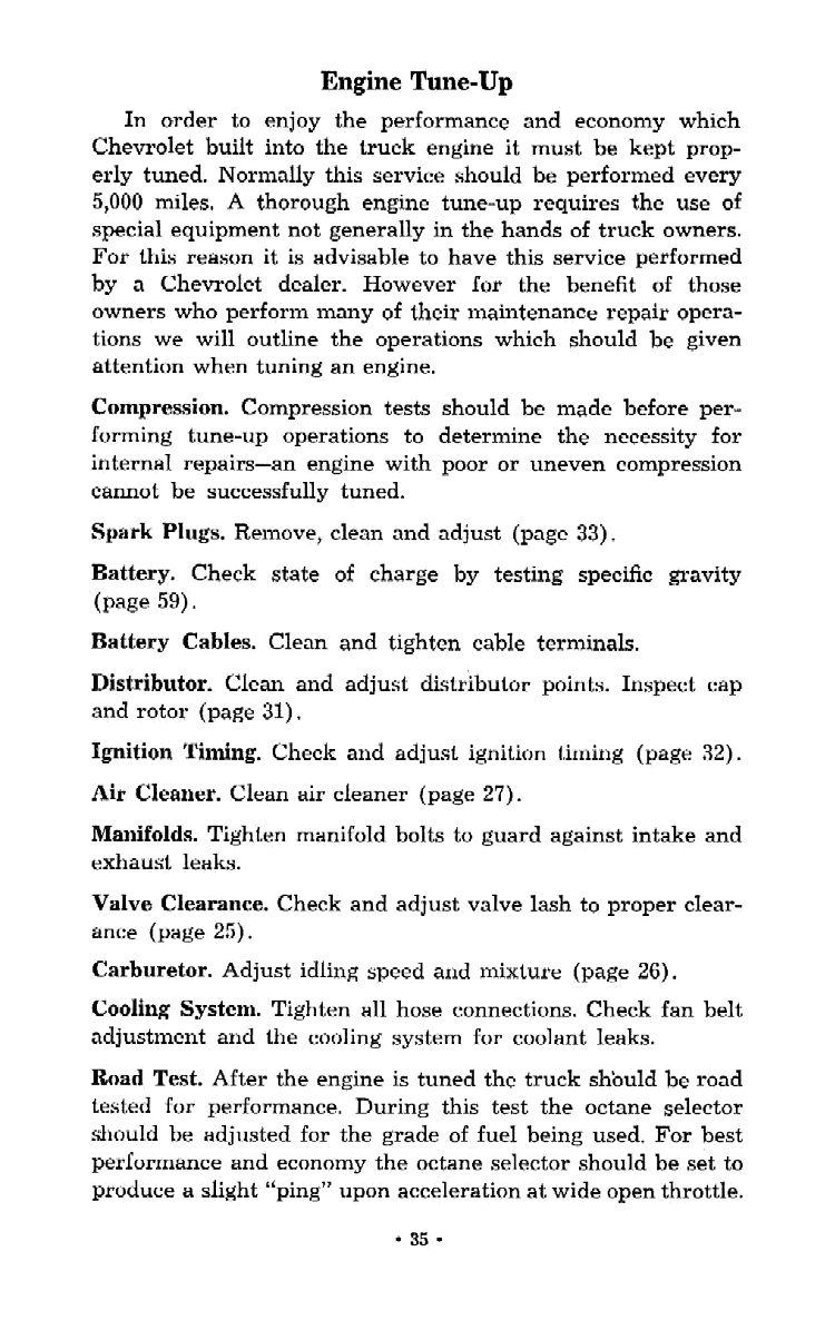 1956 Chevrolet Trucks Operators Manual Page 100
